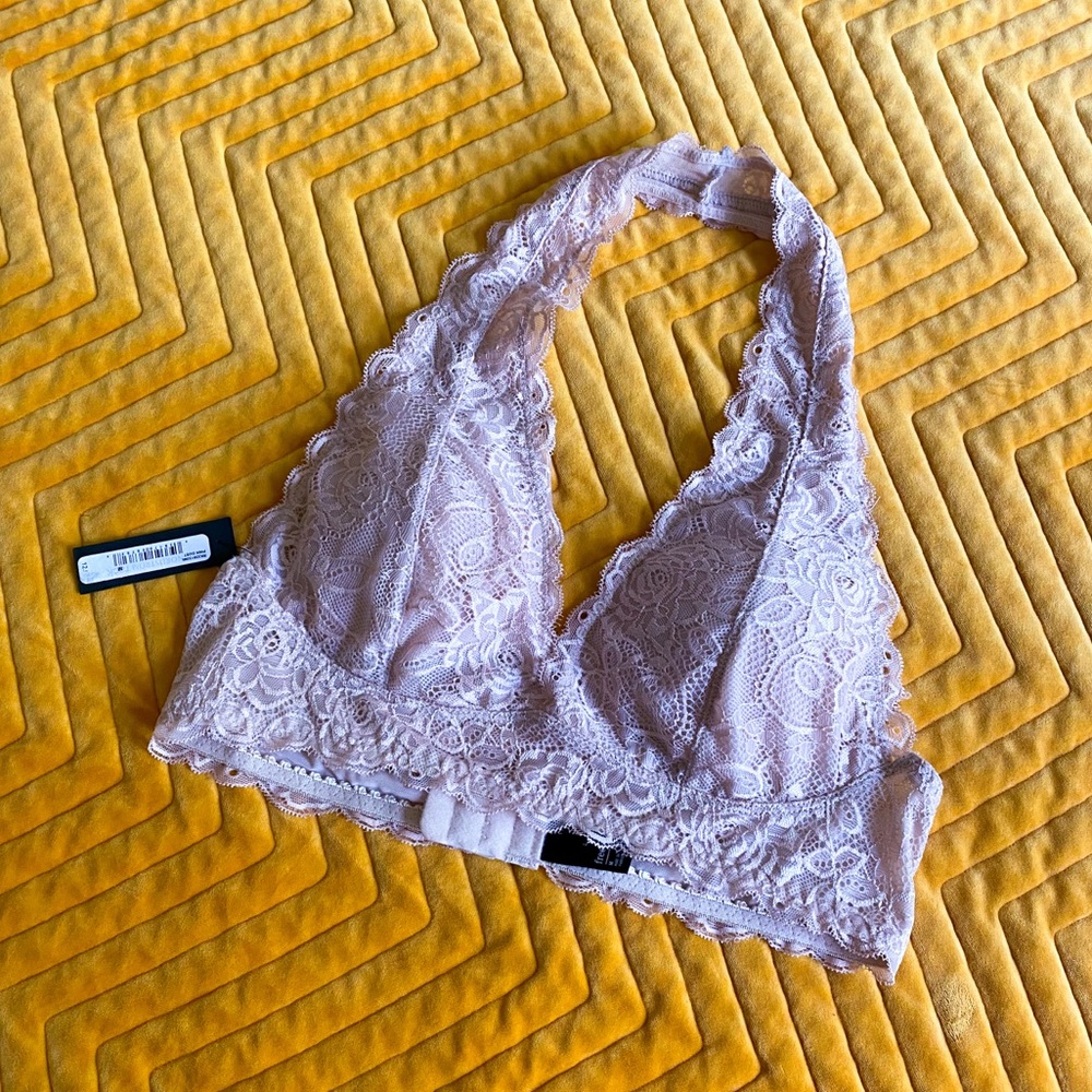 Blush pink/nude halter bralette